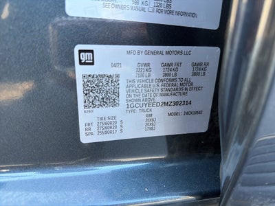 2021 Chevrolet Silverado 1500 RST CARBRAVO CERTIFIED!