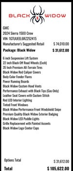 2024 GMC Sierra 1500 AT4 BLACK WIDOW SPECIAL EDITION! $31,000 Package!