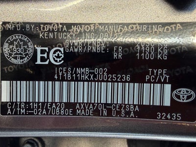 2018 Toyota Camry SE CARBRAVO!